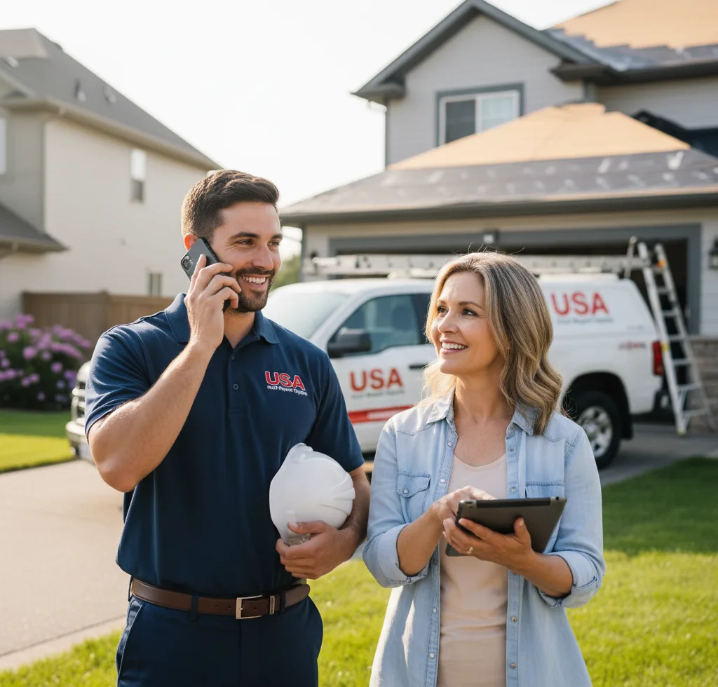USA Roof Repair Experts customer support in Helmetta